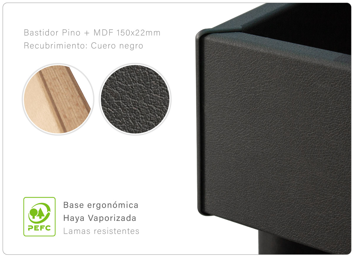 acabados madera roble haya nogal estructura cama articulada diseño natural descanso sostenible